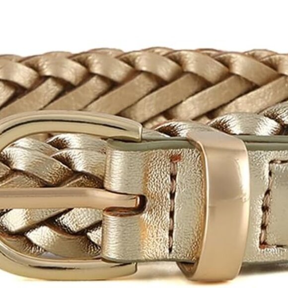 Accessories - Thin Braided Belts for Women Classic Waist Belt Skinny Woven Strap for Jeans Pan